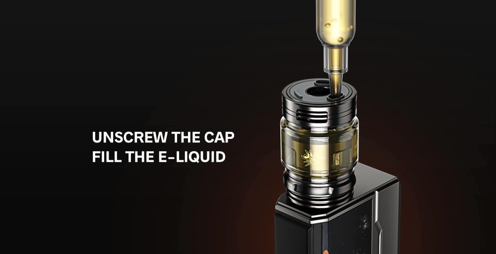Unscrew The Cap Fill The E-Liquid