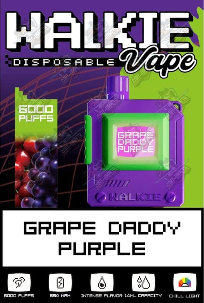 Walkie Vape 6000 Puffs Grape Daddy Purple