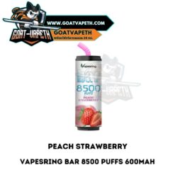 Vapesring Bar 8500 Puffs Peach Strawberry