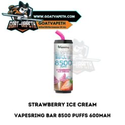 Vapesring Bar 8500 Puffs Strawberry Ice Cream